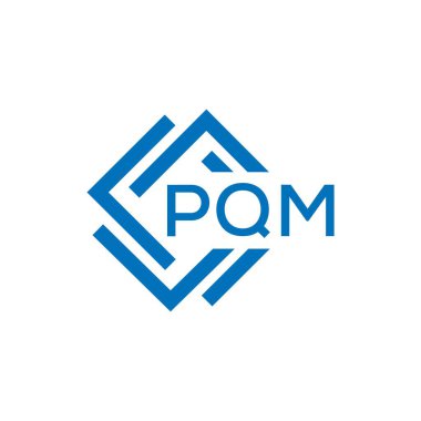 Beyaz arkaplanda PQM harf logosu tasarımı. PQM yaratıcı daire harfi logosu konsepti. PQM harf tasarımı.