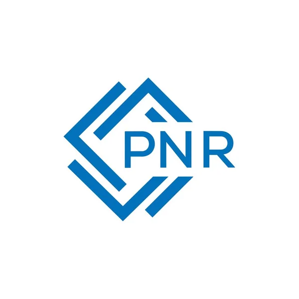 白を基調としたPnrの文字ロゴデザイン Pnrクリエイティブサークルレターロゴコンセプト Pnr文字デザイン — ストックベクタ