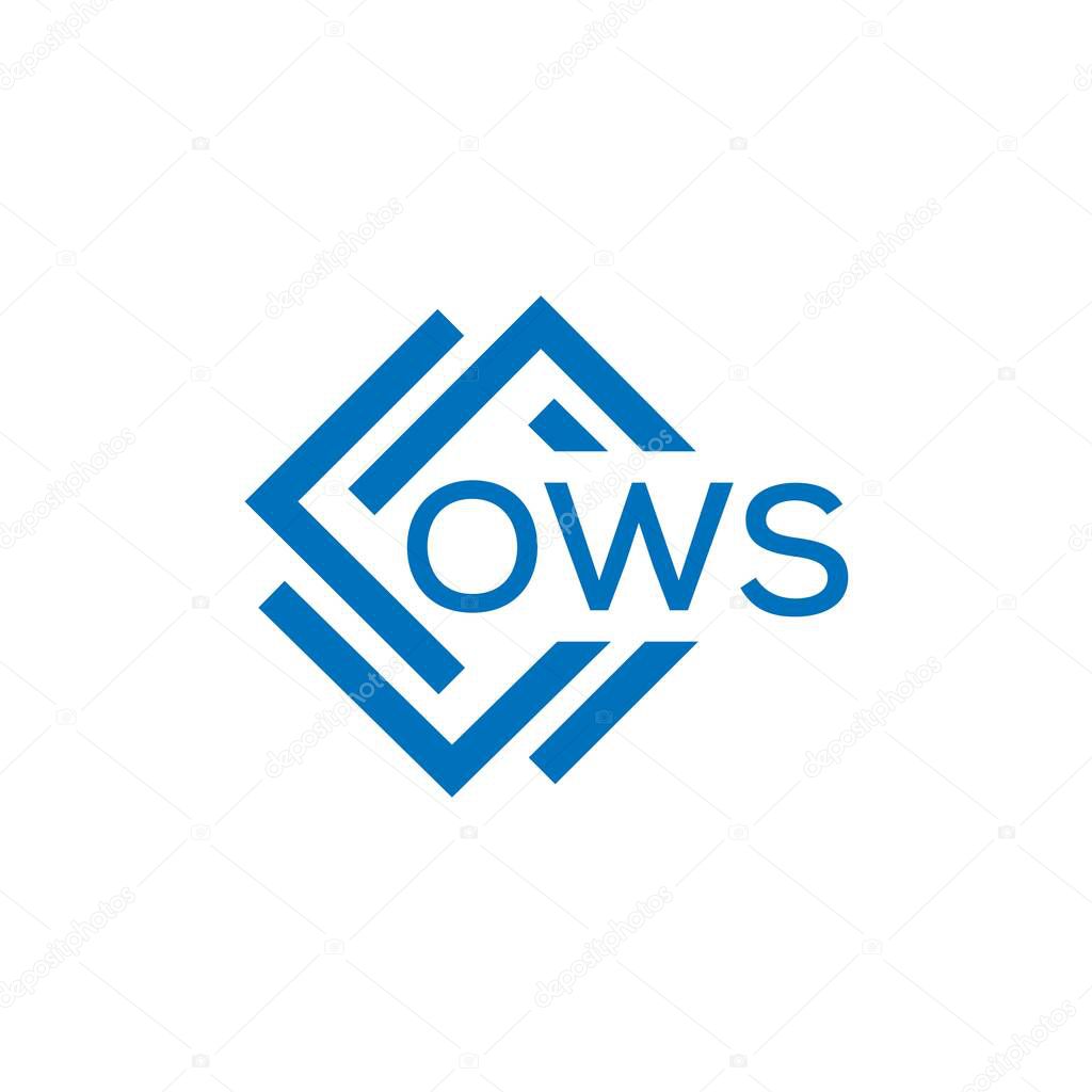 OWS letter logo design on white background. OWS creative circle letter logo concept. OWS letter design.