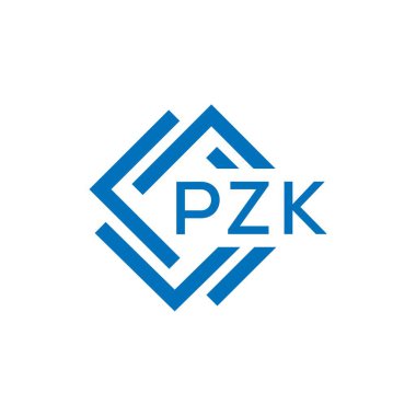 Beyaz arkaplanda PZK harf logosu tasarımı. PZK yaratıcı daire harfi logosu konsepti. PZK harf tasarımı.