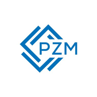Beyaz arkaplanda PZm harf logosu tasarımı. PZm yaratıcı daire harfi logosu konsepti. PZm harf tasarımı.