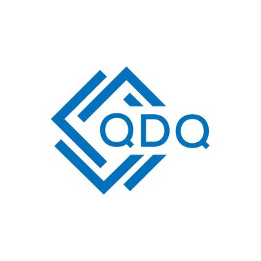 Beyaz arkaplanda QDQ harfi logo tasarımı. QDQ yaratıcı daire harfi logosu konsepti. QDQ harf tasarımı.