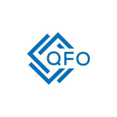 Beyaz arka planda QFO harfi logo tasarımı. QFO yaratıcı daire harfi logosu. QFO harf tasarımı.