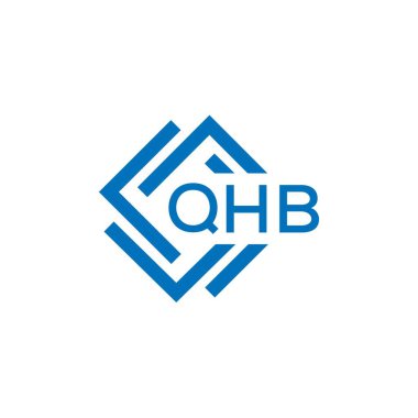Beyaz arkaplanda QHB harf logosu tasarımı. QHB yaratıcı daire harfi logosu konsepti. QHB harf tasarımı.