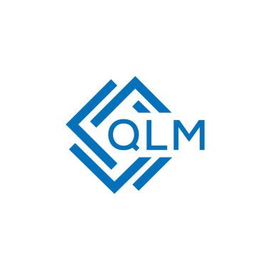 Beyaz arkaplanda QLM harf logosu tasarımı. QLM yaratıcı daire harfi logosu konsepti. QLM harf tasarımı.