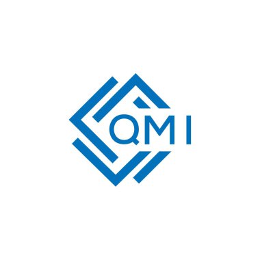 Beyaz arkaplanda QMI harf logosu tasarımı. QMI yaratıcı daire harfi logosu konsepti. QMI harf tasarımı.