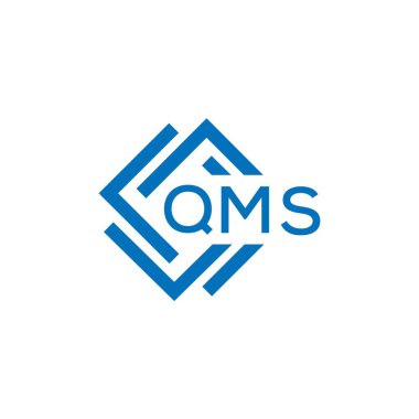 Beyaz arkaplanda QMS harfi logo tasarımı. QMS yaratıcı daire harfi logosu konsepti. QMS harf tasarımı.