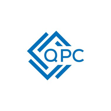 Beyaz arkaplanda QPC harf logosu tasarımı. QPC yaratıcı daire harfi logosu konsepti. QPC harf tasarımı.