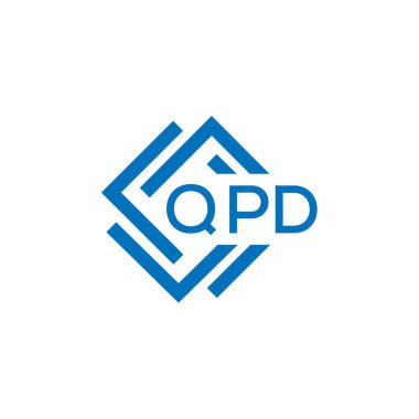 Beyaz arka planda QPD mektup logosu tasarımı. QPD yaratıcı daire harfi logosu konsepti. QPD harf tasarımı.
