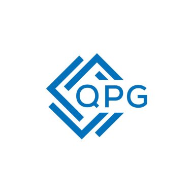 Beyaz arkaplanda QPG harfi logo tasarımı. QPG yaratıcı daire harfi logosu konsepti. QPG harf tasarımı.