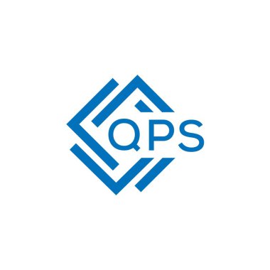 Beyaz arkaplanda QPS harfi logo tasarımı. QPS yaratıcı daire harfi logosu konsepti. QPS harf tasarımı.