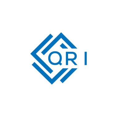 Beyaz arka planda QRI harf logosu tasarımı. QRI yaratıcı daire harfi logosu konsepti. QRI harf tasarımı.