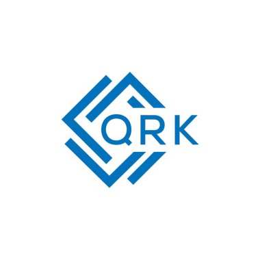 Beyaz arkaplanda QRK harf logosu tasarımı. QRK yaratıcı daire harfi logosu konsepti. QRK harf tasarımı.