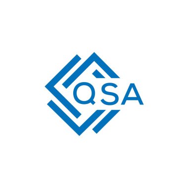 Beyaz arka planda QSA harfi logo tasarımı. QSA yaratıcı daire harfi logosu. QSA harf tasarımı.