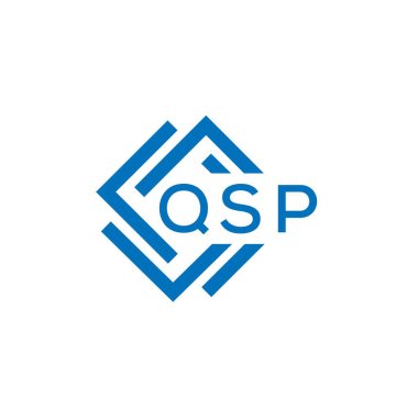 Beyaz arkaplanda QSP harf logosu tasarımı. QSP yaratıcı daire harfi logosu konsepti. QSP harf tasarımı.