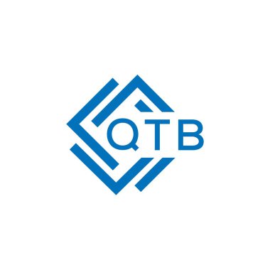 Beyaz arkaplanda QTB harfi logo tasarımı. QTB yaratıcı daire harfi logosu konsepti. QTB harf tasarımı.