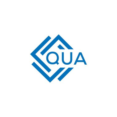 Beyaz arka planda QUA harf logosu tasarımı. Qua yaratıcı daire harfi logosu. QUA harf tasarımı.