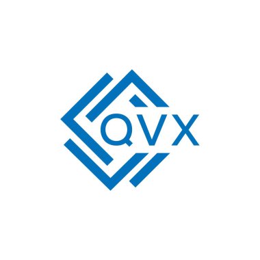 Beyaz arkaplanda QVX harf logosu tasarımı. QVX yaratıcı daire harfi logosu konsepti. QVX harf tasarımı.