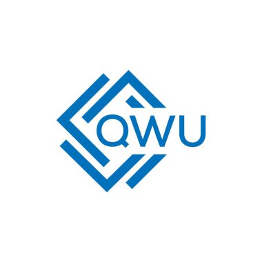 Beyaz arka planda QWU harf logosu tasarımı. QWU yaratıcı daire harfi logosu. QWU harf tasarımı. QWU harf logosu tasarımı beyaz arkaplanda. QWU yaratıcı daire harfi logosu. QWU harf tasarımı.