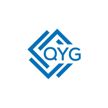 Beyaz arkaplanda QYG harf logosu tasarımı. QYG yaratıcı daire harfi logosu konsepti. QYG harf tasarımı.