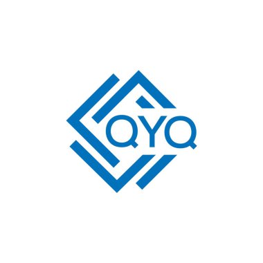 Beyaz arkaplanda QYQ harfi logo tasarımı. QYQ yaratıcı daire harfi logosu konsepti. QYQ harf tasarımı.