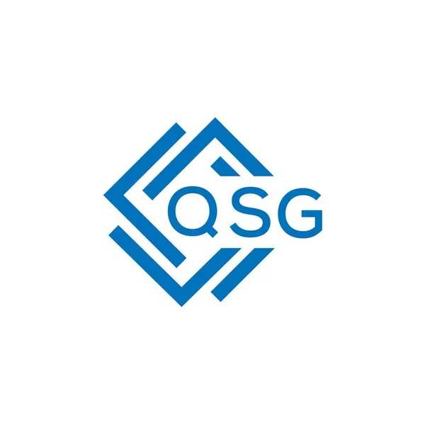 Beyaz Arkaplanda Qsg Harfi Logo Tasarımı Qsg Yaratıcı Daire Harfi — Stok Vektör
