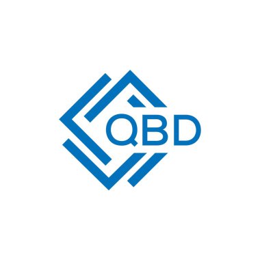 Beyaz arkaplanda QBD harf logosu tasarımı. QBD yaratıcı daire harfi logosu konsepti. QBD harf tasarımı.