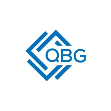 Beyaz arkaplanda QBG harf logosu tasarımı. QBG yaratıcı daire harfi logosu konsepti. QBG harf tasarımı.