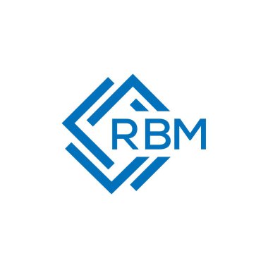 Beyaz arka planda RBM harfi logo tasarımı. RBM yaratıcı daire harfi logosu. RBM harf tasarımı.
