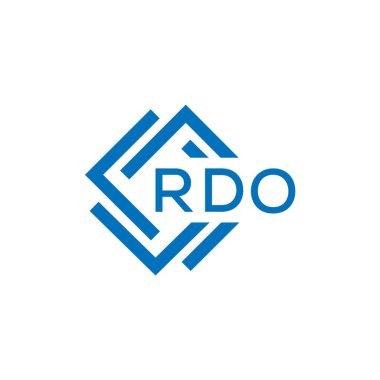 Beyaz arka planda RDO harfi logo tasarımı. RDO yaratıcı daire harfi logosu konsepti. RDO harf tasarımı.