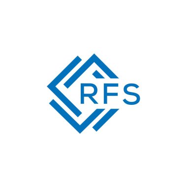Beyaz arka planda RFS harf logosu tasarımı. RFS yaratıcı daire harfi logosu konsepti. RFS harf tasarımı.
