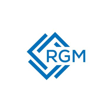 Beyaz arka planda RGM harf logosu tasarımı. RGM yaratıcı daire harfi logosu konsepti. RGM harf tasarımı.