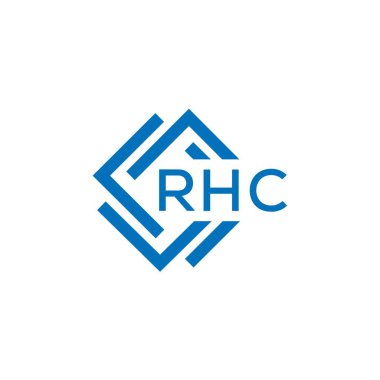 Beyaz arka planda RHC harf logosu tasarımı. RHC yaratıcı daire harfi logosu konsepti. RHC harf tasarımı.