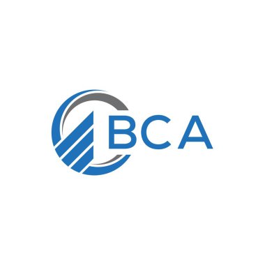 Beyaz arka planda BCA Düz Muhasebe logosu tasarımı. BCA yaratıcı baş harfleri Growth grafik harf logosu konsepti. BCA işletme finans logosu tasarımı.