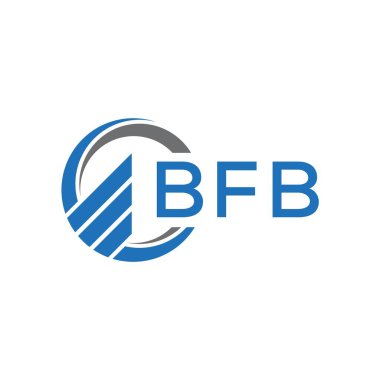 Beyaz arka planda BFB Flat muhasebe logosu tasarımı. BFB yaratıcı harflerin baş harfleri. Grafik harfi logosu kavramı. BFB işletme finans logosu tasarımı.