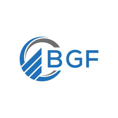 Beyaz arka planda BGF Düz muhasebe logosu tasarımı. BGF 'nin yaratıcı isminin baş harfleri Grafik Harf Logosu. BGF işletme finans logosu tasarımı.