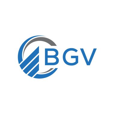 Beyaz arka planda BGV Düz muhasebe logosu tasarımı. BGV yaratıcı harflerin baş harfleri. Grafik harfi logosu kavramı. BGV işletme finans logosu tasarımı.