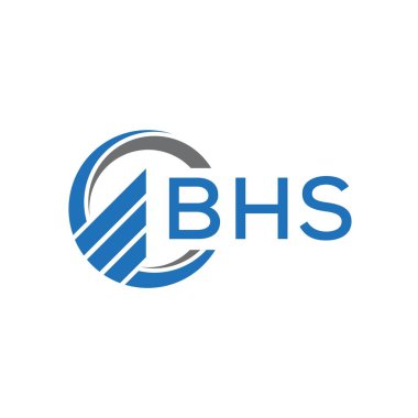 Beyaz arka planda BHS Düz Muhasebe logosu tasarımı. BHS yaratıcı harflerin baş harfleri grafik harfi logosu konsepti. BHS işletme finans logosu tasarımı.