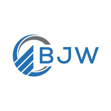 Beyaz arka planda BJW Flat muhasebe logosu tasarımı. BJW yaratıcı harflerin baş harfleri Grafik Harf Logosu. BJW işletme finans logosu tasarımı.