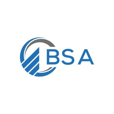 Beyaz arka planda BSA Düz Muhasebe logosu tasarımı. BSA yaratıcı harflerin baş harfleri, grafiksel logo konsepti. BSA işletme finans logosu tasarımı.