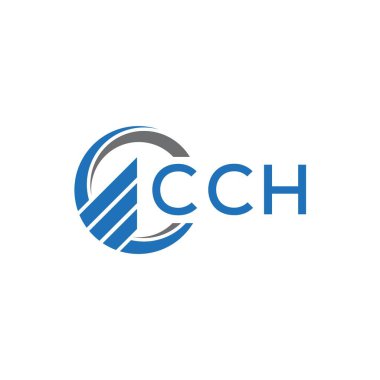 Beyaz arka planda CCH Flat muhasebe logosu tasarımı. CCH yaratıcı baş harfleri Growth grafik harf logosu konsepti. CCH işletme finans logosu tasarımı.