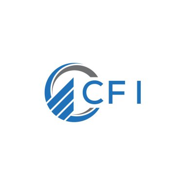 Beyaz arka planda CFI Flat muhasebe logosu tasarımı. CFI yaratıcı harflerin baş harfleri grafiksel logo konsepti. CFI işletme finans logosu tasarımı.