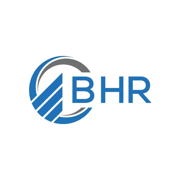 Bhr Σχεδιασμός Λογότυπου Επίπεδης Λογιστικής Λευκό Φόντο Bhr Δημιουργικά Αρχικά — Διανυσματικό Αρχείο