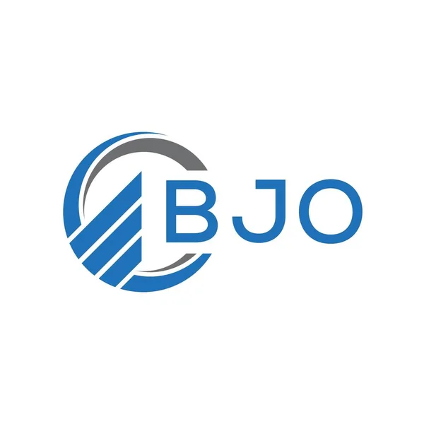 Bjo Flache Buchhaltung Logo Design Auf Weißem Hintergrund Bjo Kreative — Stockvektor