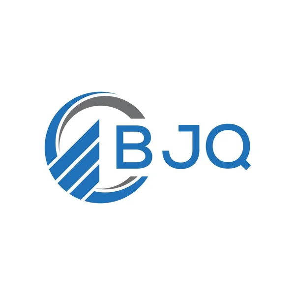Bjq Flache Buchhaltung Logo Design Auf Weißem Hintergrund Bjq Kreative — Stockvektor