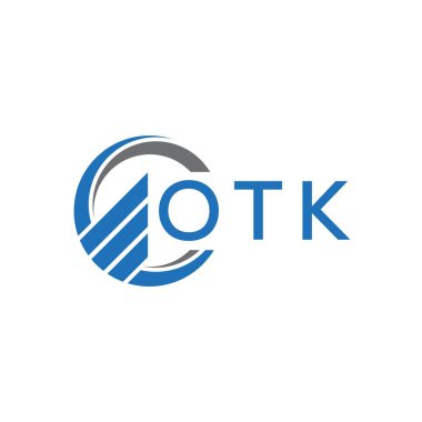 Siyah arka planda OTK harf logosu tasarımı. OTK yaratıcı harflerin baş harfleri logo kavramı. OTK harf tasarımı.