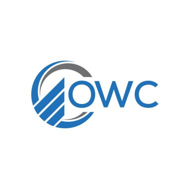 Siyah arka planda OWC harf logosu tasarımı. OWC yaratıcı harflerin baş harfleri logo kavramı. OWC harf tasarımı.