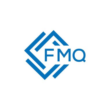 Beyaz arka planda FMQ harfi logo tasarımı. FMQ yaratıcı daire harfi logosu konsepti. FMQ harf tasarımı.