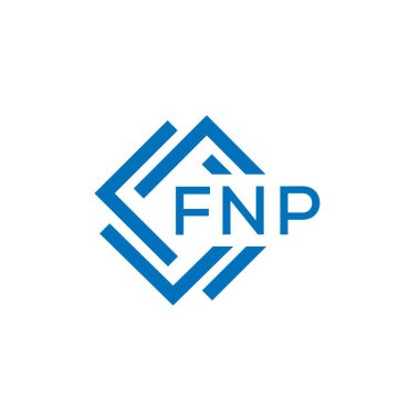 Beyaz arka planda FNP harf logosu tasarımı. FNP yaratıcı daire harfi logosu konsepti. FNP harf tasarımı.