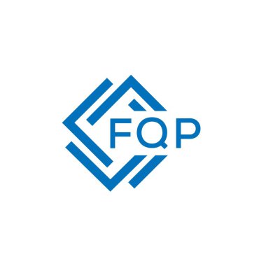 Beyaz arkaplanda FQP harf logosu tasarımı. FQP yaratıcı daire harfi logosu konsepti. FQP harf tasarımı.